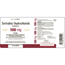 Sertraline HCl Tablets 100mg, 30#