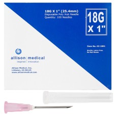 Needle Disposable LS, 18G x 1" Needle Disposable LS, 18G x 1"